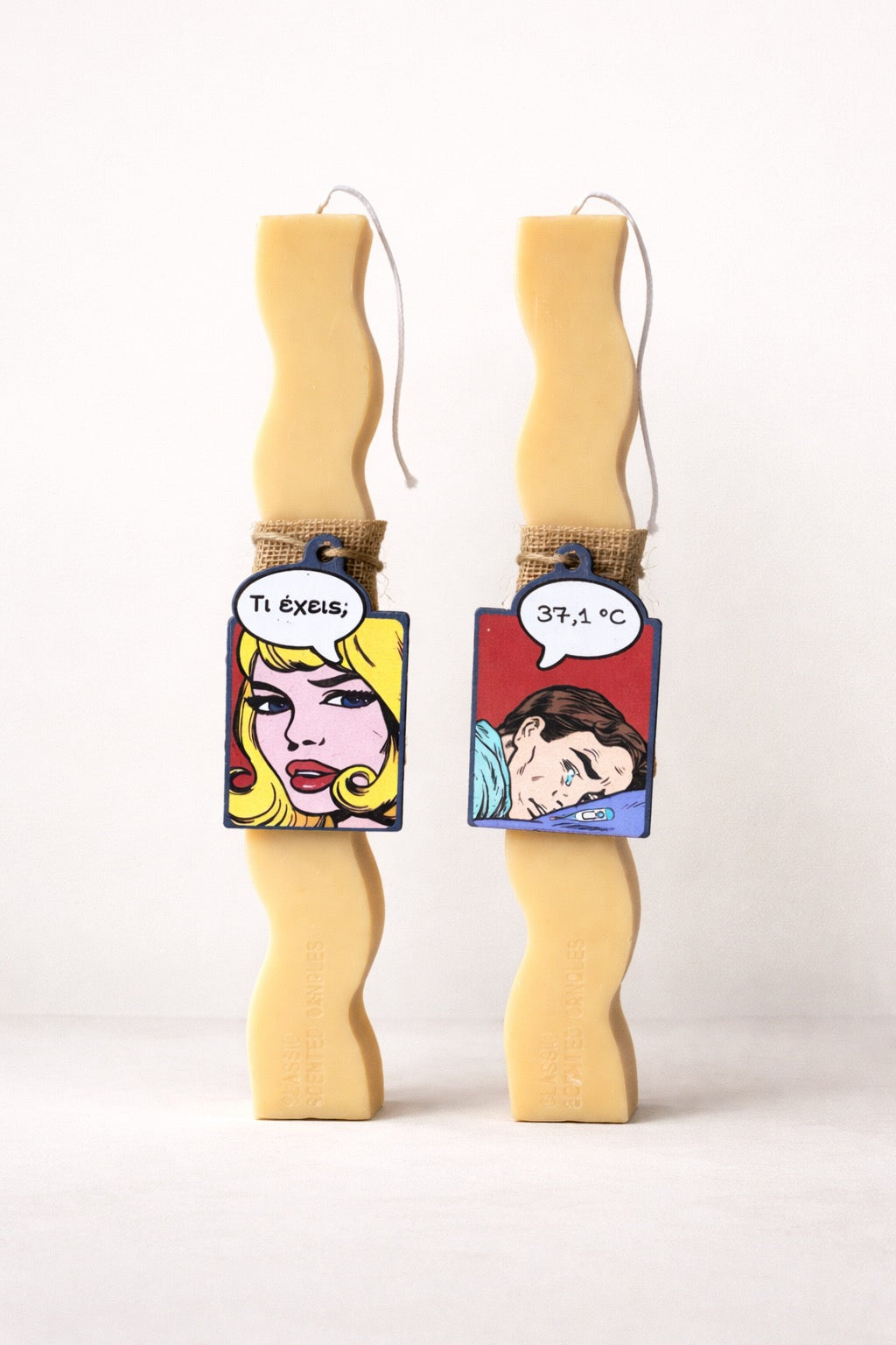 Σετ 2 Χειροποίητες Αρωματικές Πασχαλινές Λαμπάδες